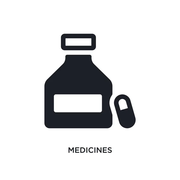 Medicamentos Icono Aislado Ilustración Elementos Simples Los Iconos Del Concepto — Archivo Imágenes Vectoriales