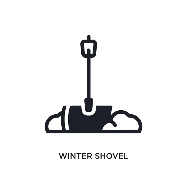 Pala Invierno Icono Aislado Ilustración Simple Elemento Los Iconos Concepto — Vector de stock