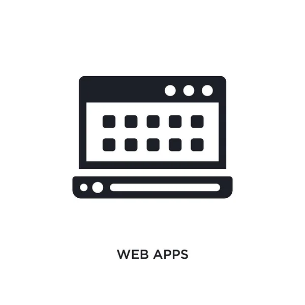 Aplicaciones Web Icono Aislado Ilustración Elementos Simples Iconos Concepto Tecnología — Vector de stock