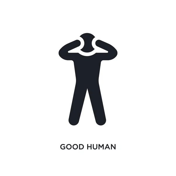 Goede menselijke geïsoleerde pictogram. eenvoudig element met de afbeelding van feeli — Stockvector
