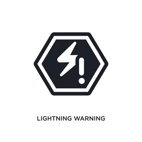 Lightning Warning Isolated Icon Simple Element Illustration Signs Concept Icons — Stock Vector