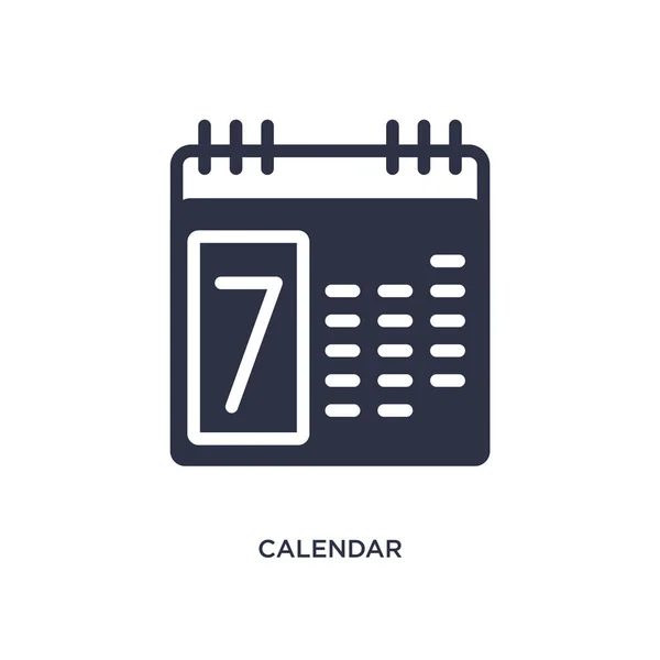 Icona del calendario su sfondo bianco. Illustrazione semplice elemento f — Vettoriale Stock