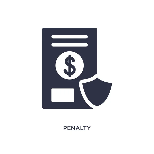 Penalty icon on white background. Simple element illustration fr — Stock Vector