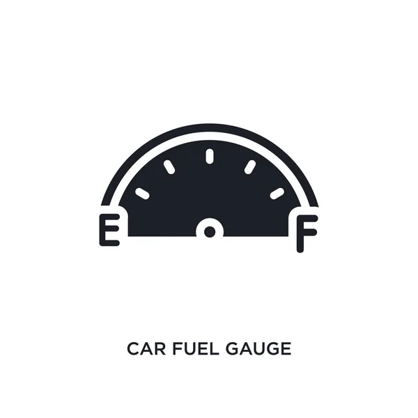 Indicatore Del Carburante Dell Automobile Icona Isolata Semplice Illustrazione Elemento — Vettoriale Stock