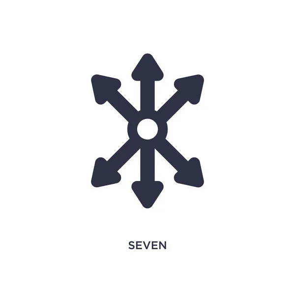 Sept Icônes Illustration Simple Élément Concept Orientation Sept Conception Symbole — Image vectorielle
