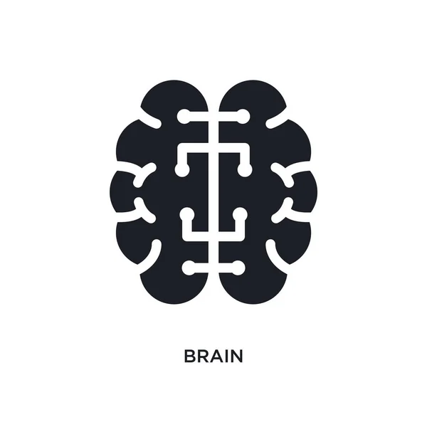 Icono Aislado Del Cerebro Ilustración Elementos Simples Iconos Concepto Inteligencia — Vector de stock