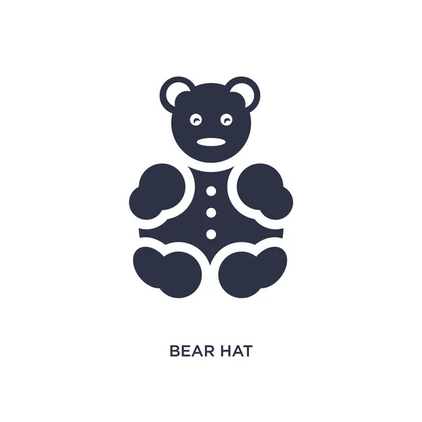 Bear Hat Icon Simple Element Illustration Kid Baby Concept Bear — Wektor stockowy