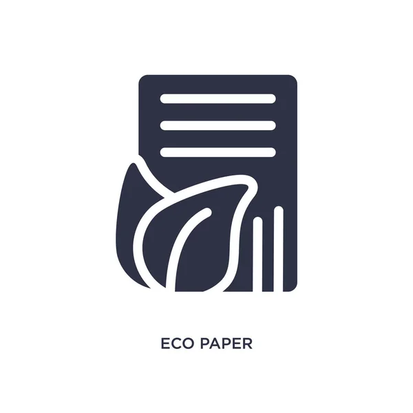 Eco papper ikonen på vit bakgrund. Enkelt element illustration — Stock vektor