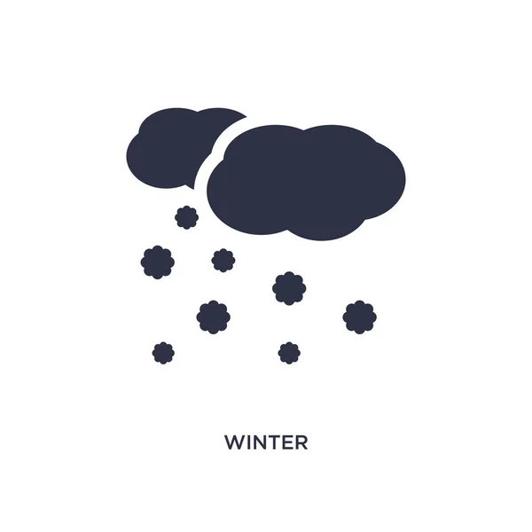 Winter Icoon Eenvoudige Element Illustratie Van Meteorologie Concept Winter Bewerkbare — Stockvector