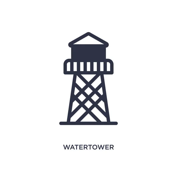 흰색 배경에 watertower 아이콘입니다. 간단한 요소 그림 — 스톡 벡터