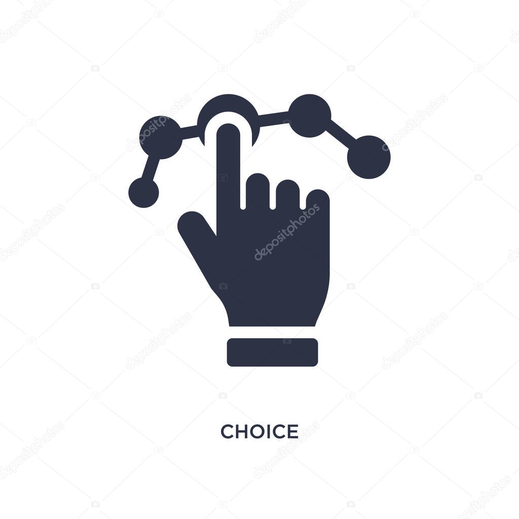 Choice isolated icon. Simple element illustration from ethics concept. choice editable logo symbol design on white background. Can be use for web and mobile.