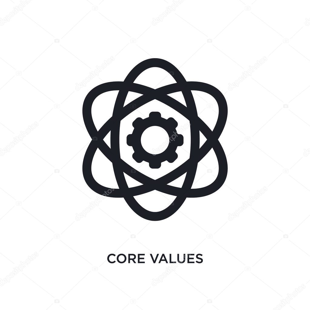 core values isolated icon. simple element illustration from gene