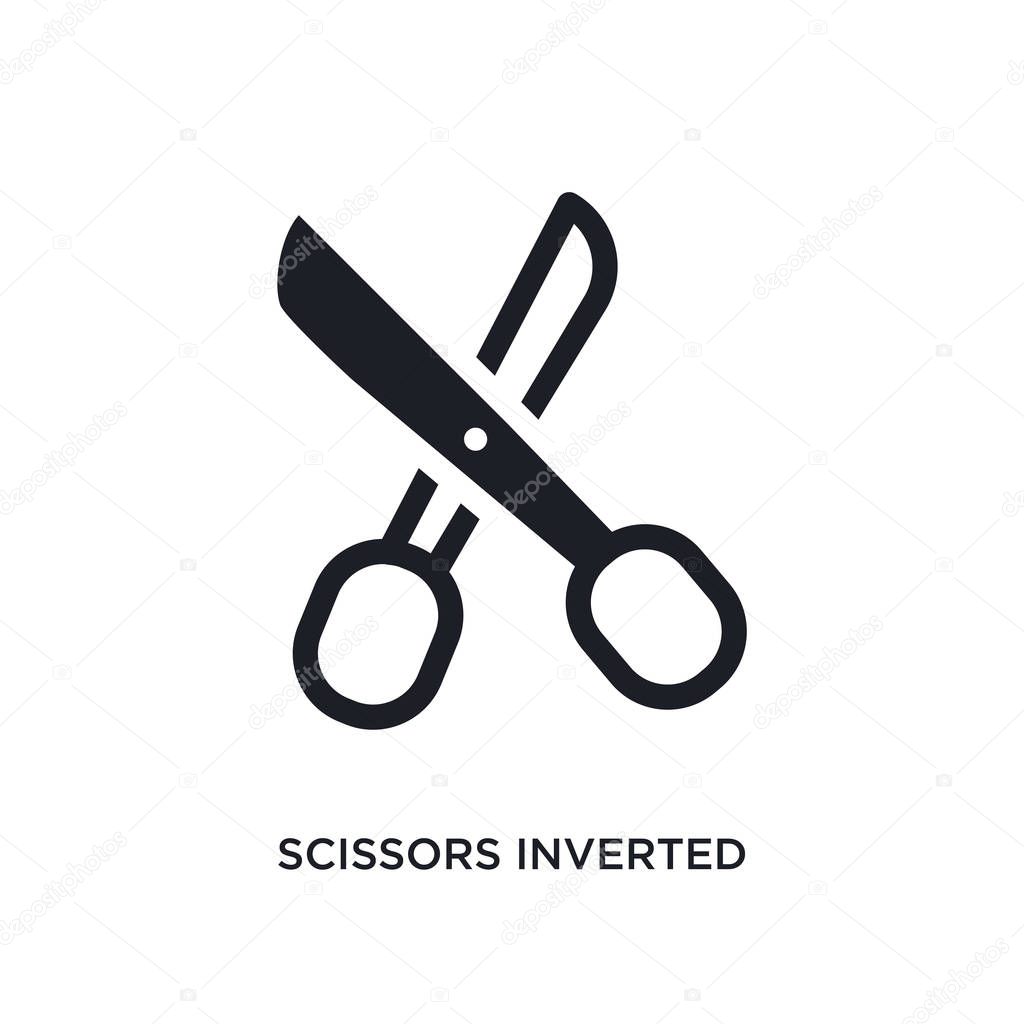 scissors inverted view isolated icon. simple element illustration from woman clothing concept icons. scissors inverted view editable logo sign symbol design on white background. can be use for web