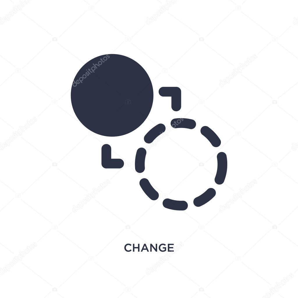 change icon on white background. Simple element illustration fro