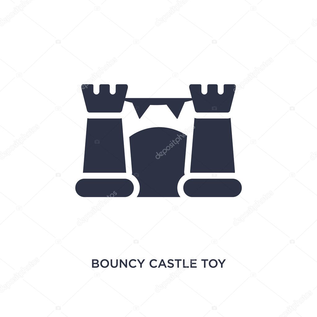Bouncy castle toy icon. Simple element illustration from toys concept. bouncy castle toy editable symbol design on white background. Can be use for web and mobile.