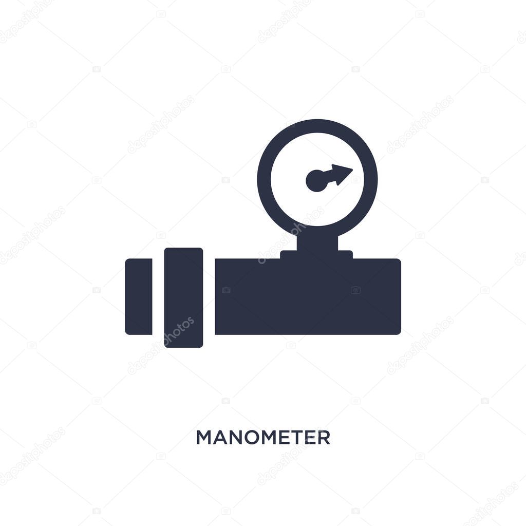 Manometer icon. Simple element illustration from measurement concept. manometer editable symbol design on white background. Can be use for web and mobile.