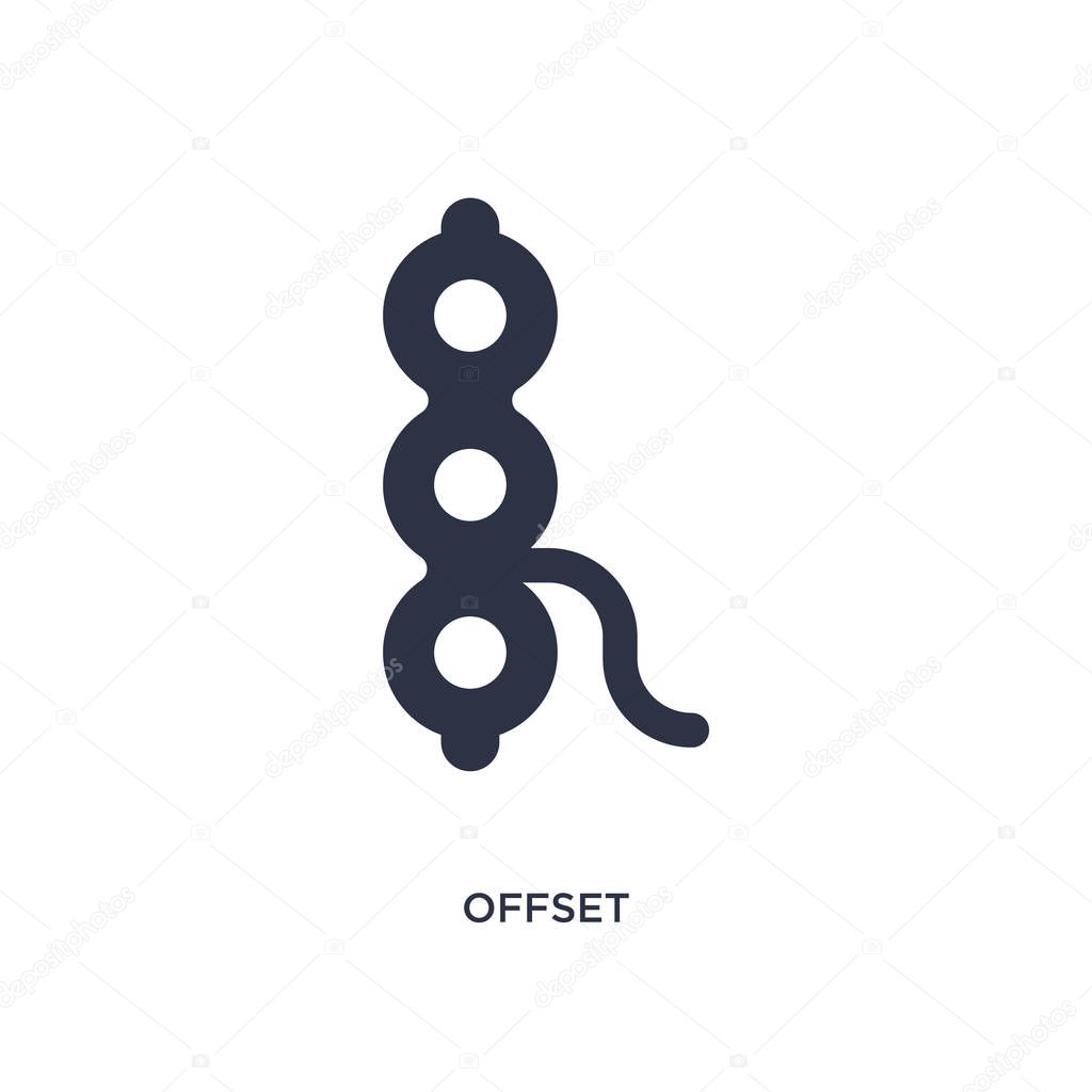 offset icon on white background. Simple element illustration fro