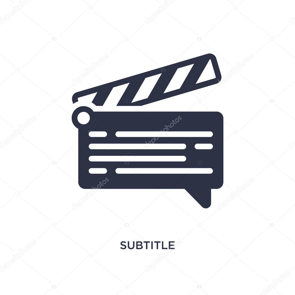 subtitle isolated icon. Simple element illustration from cinema concept. subtitle editable logo symbol design on white background. Can be use for web and mobile.