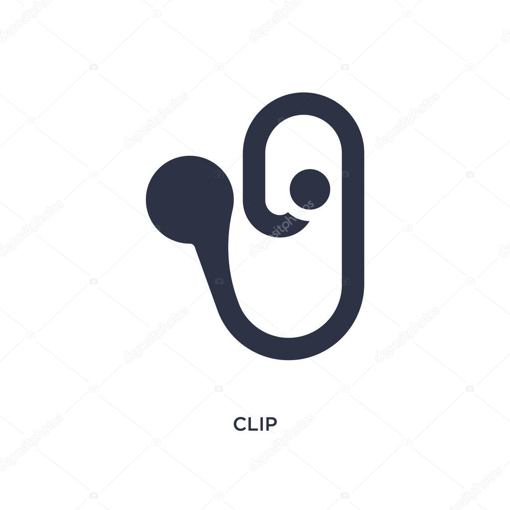 clip icon on white background. Simple element illustration from 
