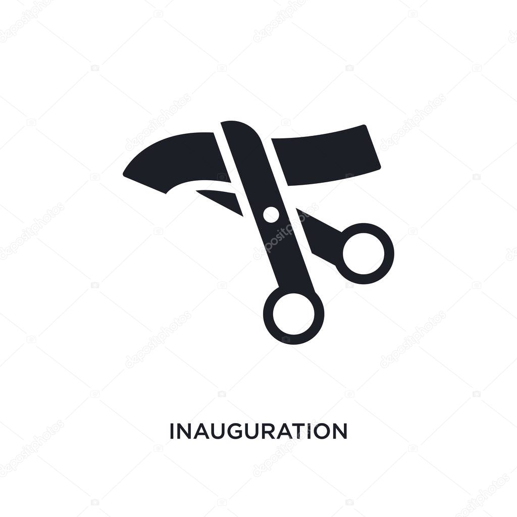 Inauguration isolated icon. simple element illustration from general-1 concept icons. inauguration editable logo sign symbol design on white background. can be use for web and mobile