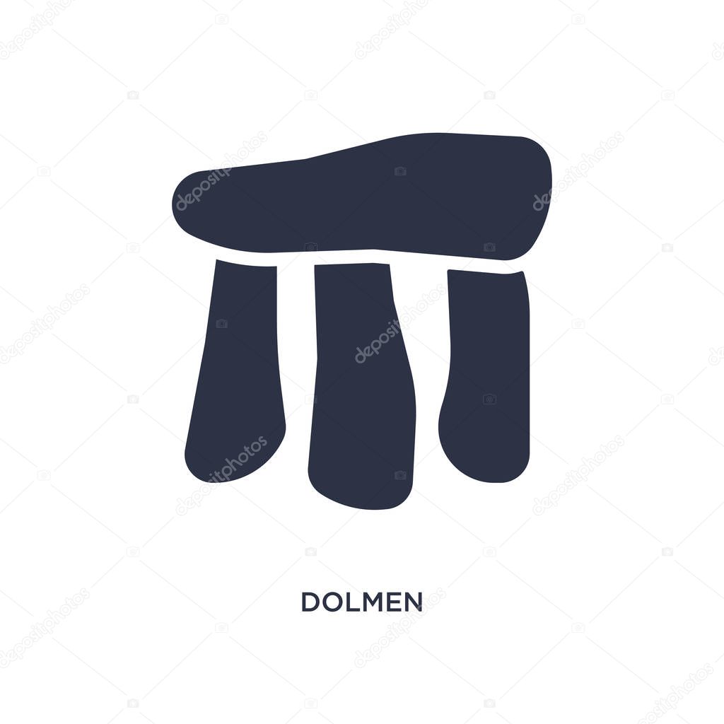 dolmen icon. Simple element illustration from stone age concept. dolmen editable symbol design on white background. Can be use for web and mobile.
