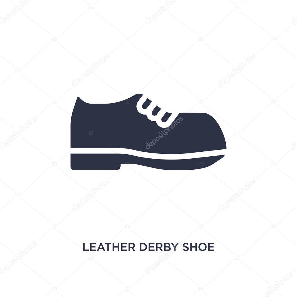 leather derby shoe isolated icon. Simple element illustration from clothes concept. leather derby shoe editable logo symbol design on white background. Can be use for web and mobile.