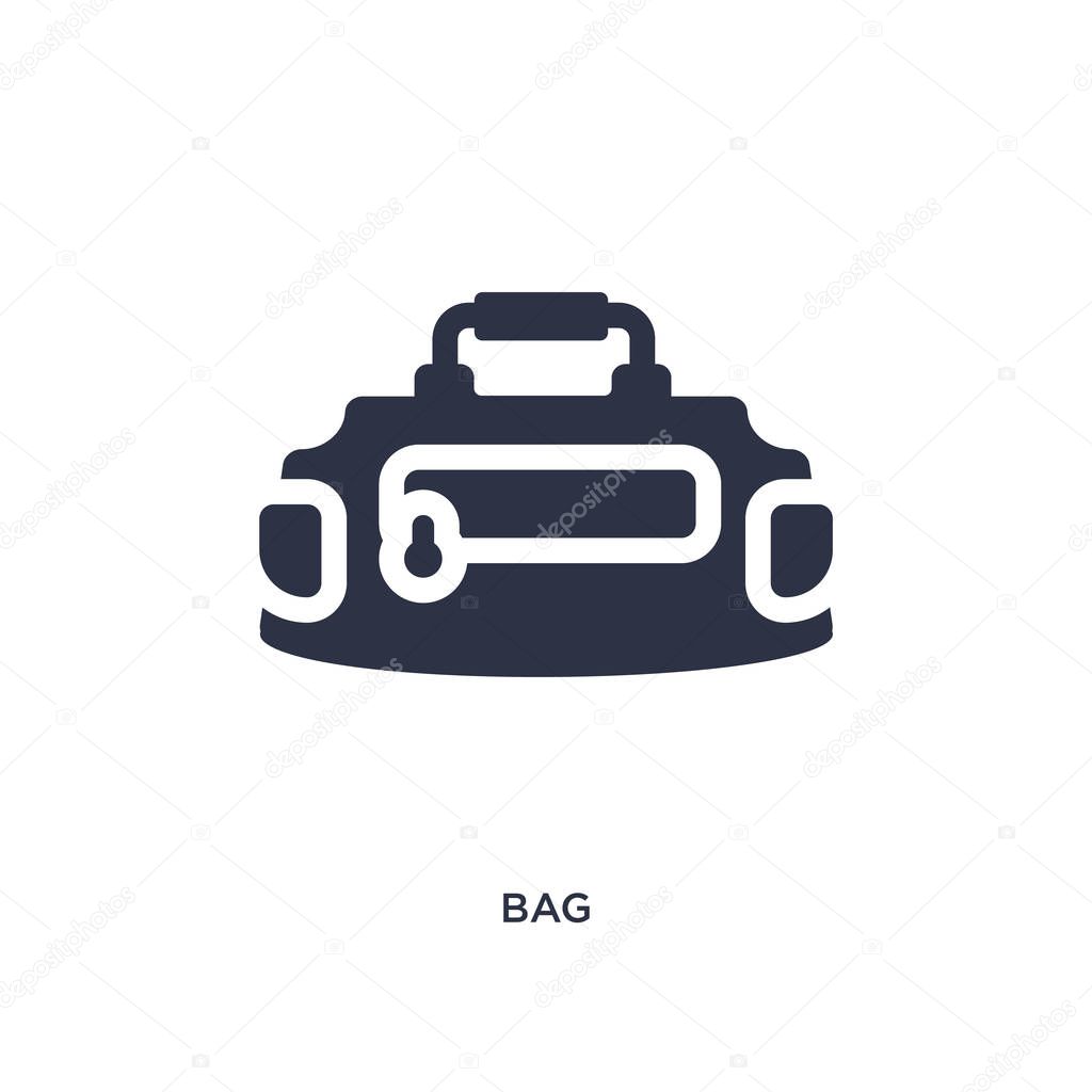bag icon on white background. Simple element illustration from h