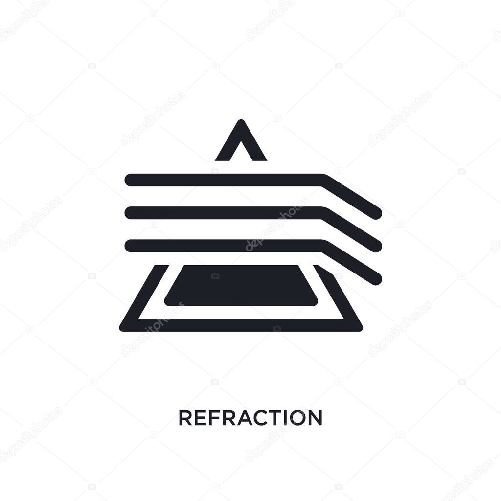 refraction isolated icon. simple element illustration from science concept icons. refraction editable logo sign symbol design on white background. can be use for web and mobile