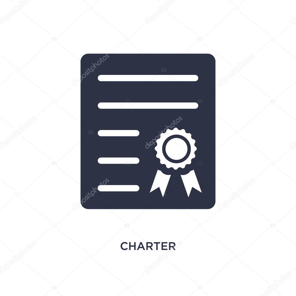 Charter isolated icon. Simple element illustration from delivery and logistics concept. charter editable logo symbol design on white background. Can be use for web and mobile.