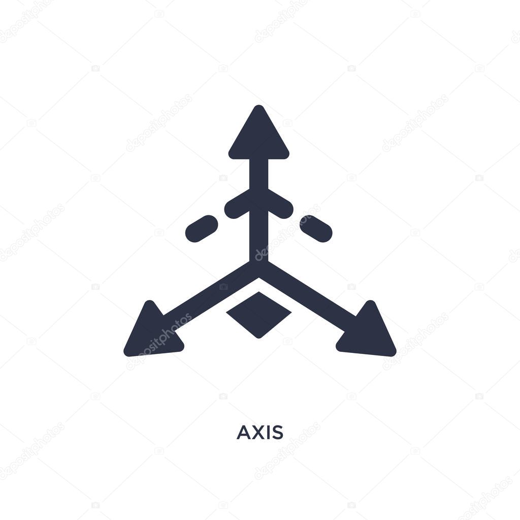 Axis isolated icon. Simple element illustration from geometry concept. axis editable logo symbol design on white background. Can be use for web and mobile.