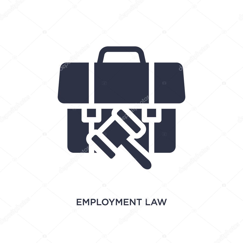 Employment law isolated icon. Simple element illustration from law and justice concept. employment law editable logo symbol design on white background. Can be use for web and mobile.