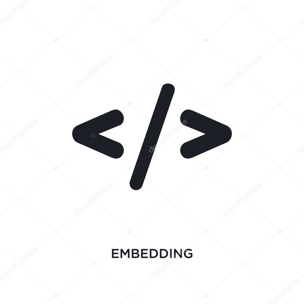 embedding isolated icon. simple element illustration from technology concept icons. embedding editable logo sign symbol design on white background. can be use for web and mobile