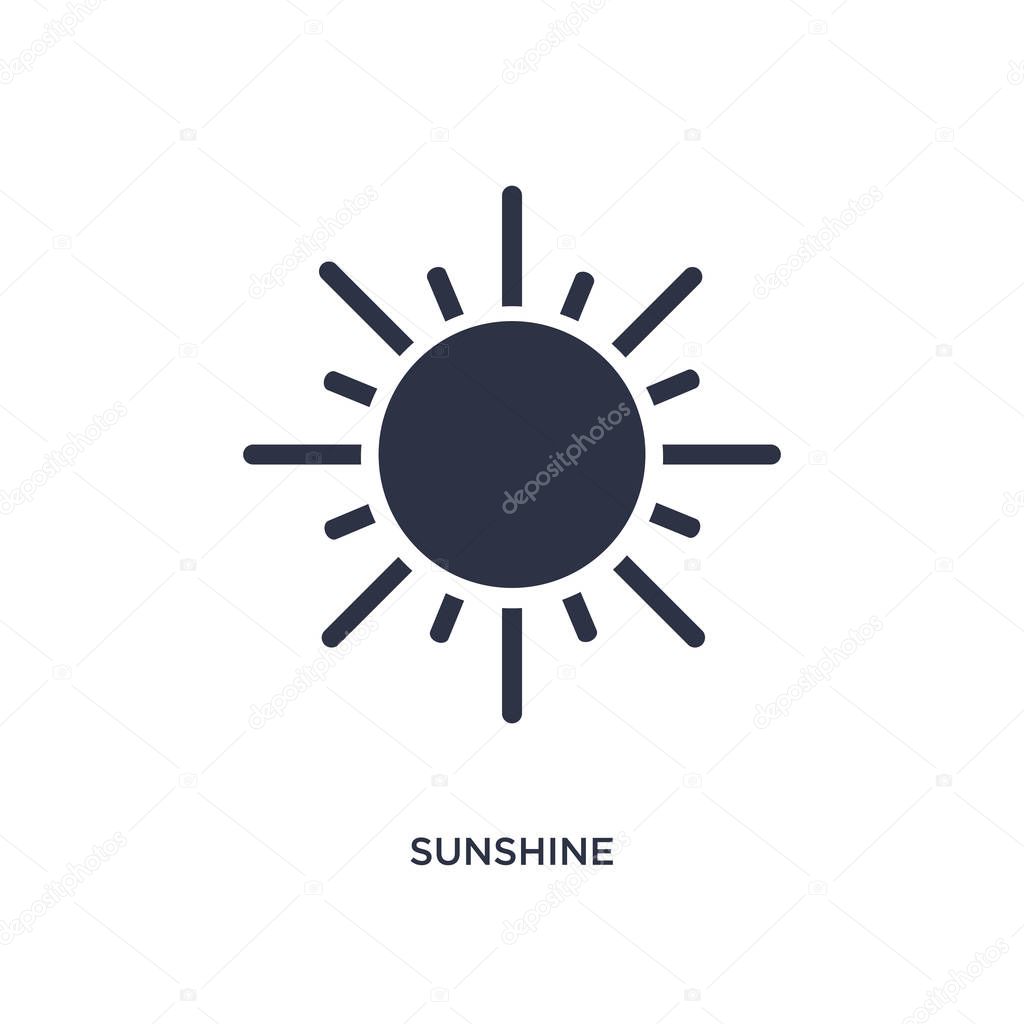 sunshine isolated icon. Simple element illustration from weather concept. sunshine editable logo symbol design on white background. Can be use for web and mobile.