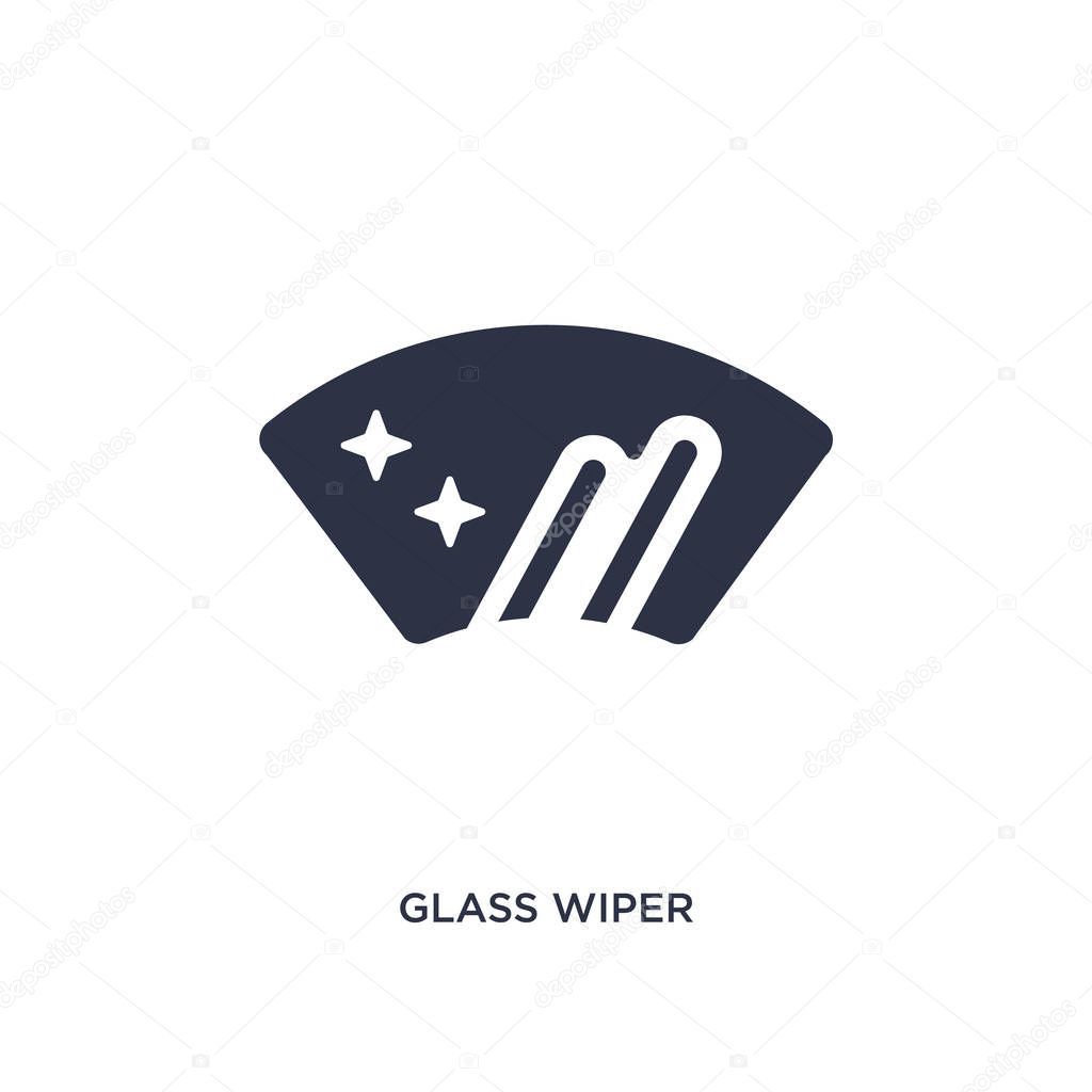 Glass wiper icon. Simple element illustration from mechanicons concept. glass wiper editable symbol design on white background. Can be use for web and mobile.