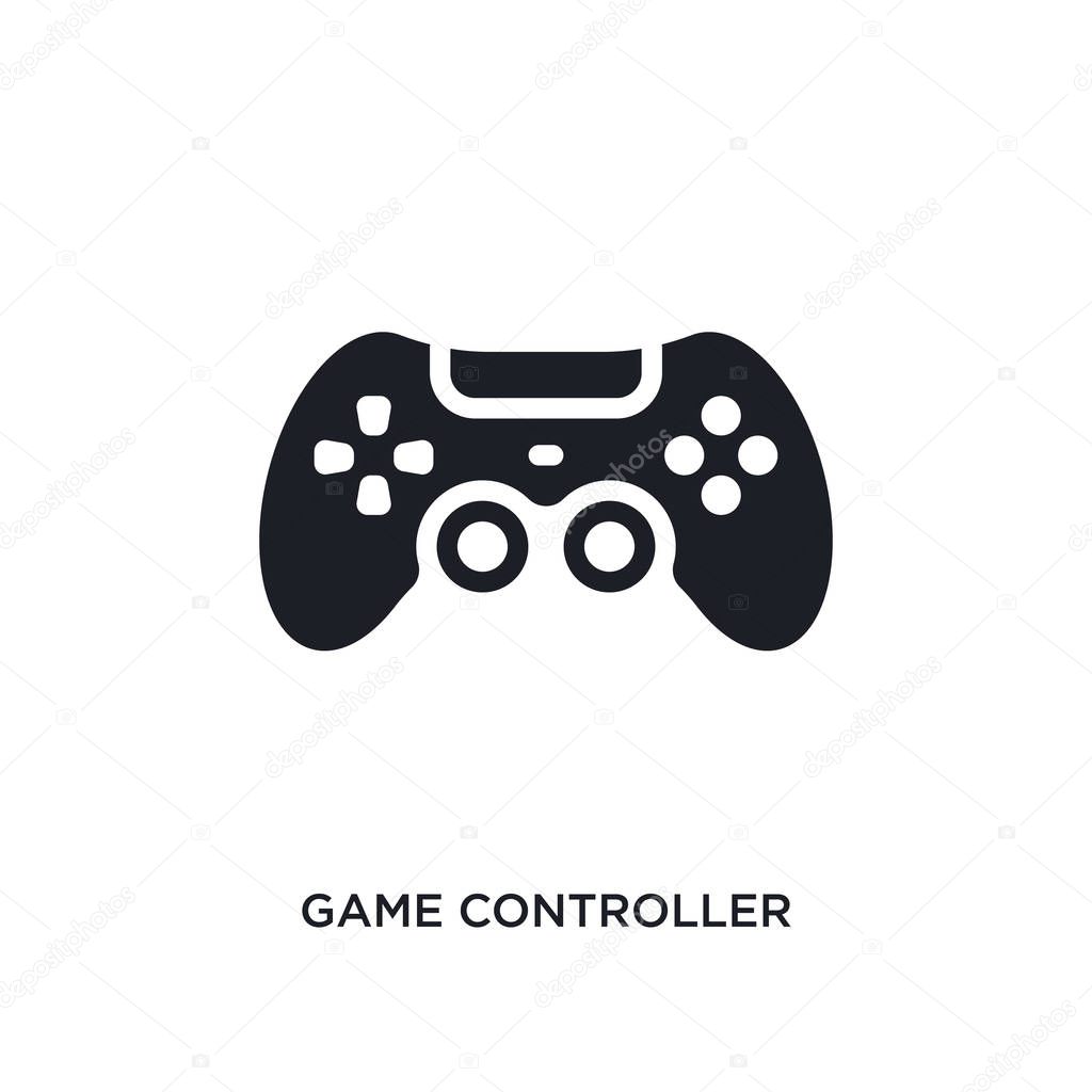 Game controller isolated icon. simple element illustration from electronic devices concept icons. game controller editable logo sign symbol design on white background. can be use for web and mobile