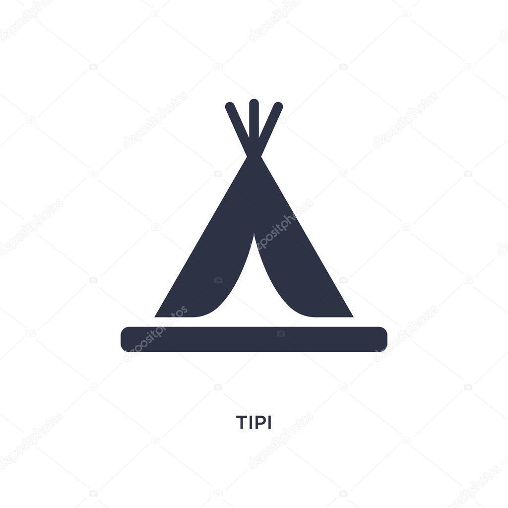 Tipi icon. Simple element illustration from stone age concept. tipi editable symbol design on white background. Can be use for web and mobile.