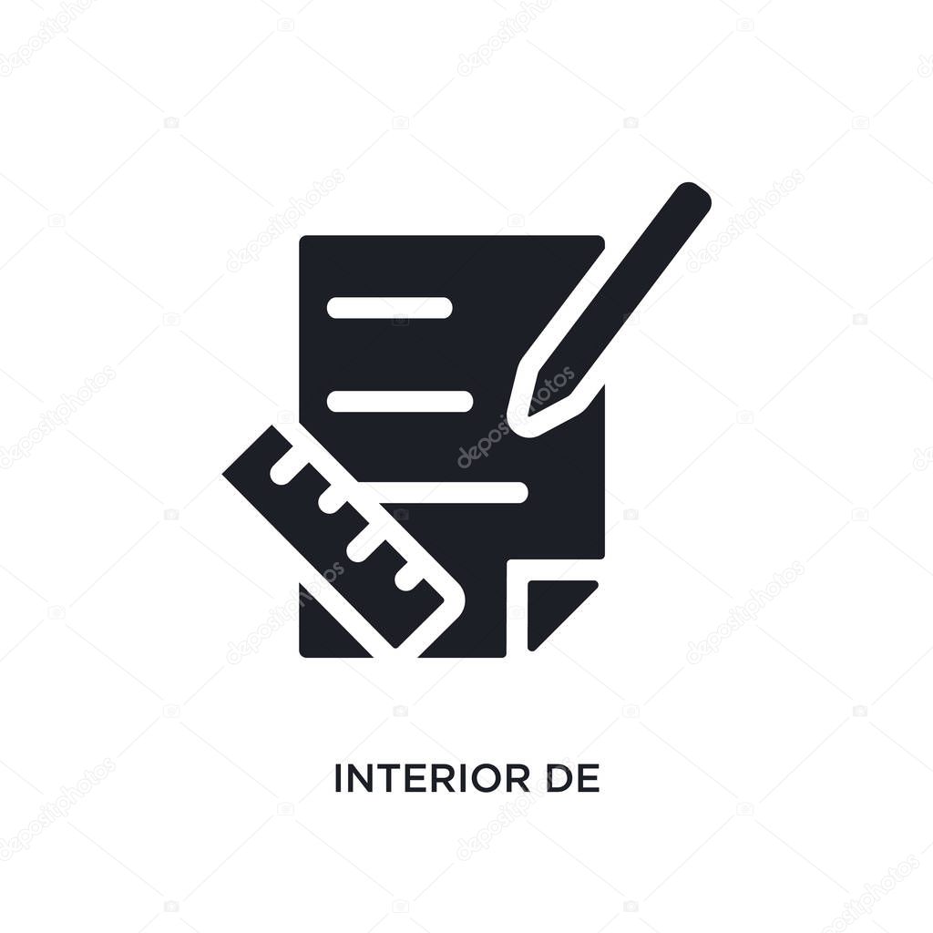 interior de isolated icon. simple element illustration from cons