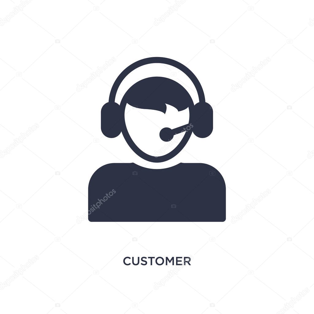 Customer isolated icon. Simple element illustration from strategy concept. customer editable logo symbol design on white background. Can be use for web and mobile.