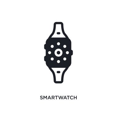 smartwatch izole simgesi. elektronik cihazlar kavramı simgeler basit öğe örnek. smartwatch düzenlenebilir logo işareti sembol tasarımı beyaz arka plan üzerinde. web ve mobil kullanmak olabilir
