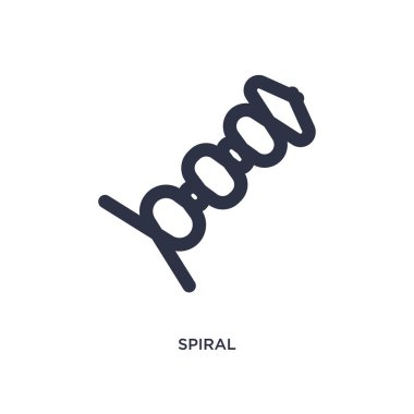 Beyaz arka plan üzerinde sarmal simgesi. Basit öğe illüstrasyon fro