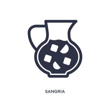 Sangria simgesi beyaz arka plan üzerinde. Basit öğe illüstrasyon fr