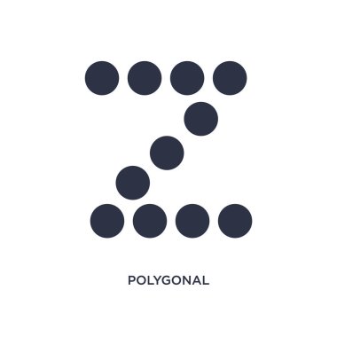 Beyaz arka plan üzerinde küçük üçgenler simgesinin poligonal harf z. 