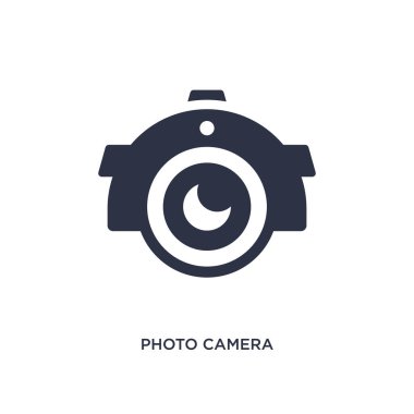 fotoğraf kamera izole simgesi. Moliére kavram basit öğe örnek. fotoğraf kamera düzenlenebilir logo sembol tasarımı beyaz arka plan üzerinde. Web ve mobil kullanmak olabilir.