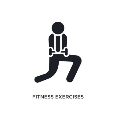 Fitness egzersizleri izole simgesi. basit öğe illüstrasyon fro