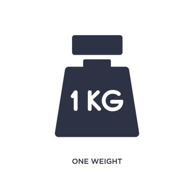 Beyaz arka planda bir ağırlık simgesi. Basit eleman çizimi