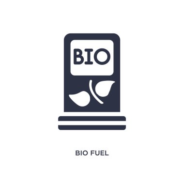 biyo yakıt simgesi beyaz arka plan üzerinde. Basit öğe illüstrasyon f