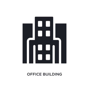 ofis bina izole simgesi. Gayrimenkul konsept simgeler basit öğe örnek. office düzenlenebilir logo işareti sembolü beyaz arka plan üzerinde bina. web ve mobil kullanmak olabilir