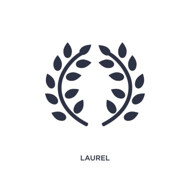 defne simgesi. Yunanistan kavramı basit eleman illüstrasyon. Beyaz arka planda defne düzenlenebilir sembol tasarımı. Web ve mobil cihazlar için kullanılabilir.