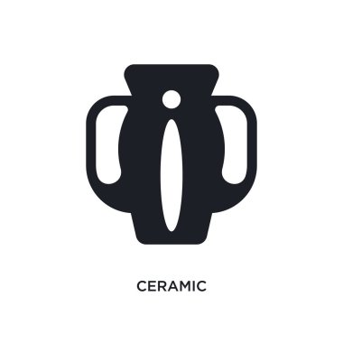 Seramik izole simgesi. basit öğe illüstrasyon Müzesi c