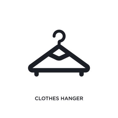 elbise askısı izole simgesi. basit öğe örnek h